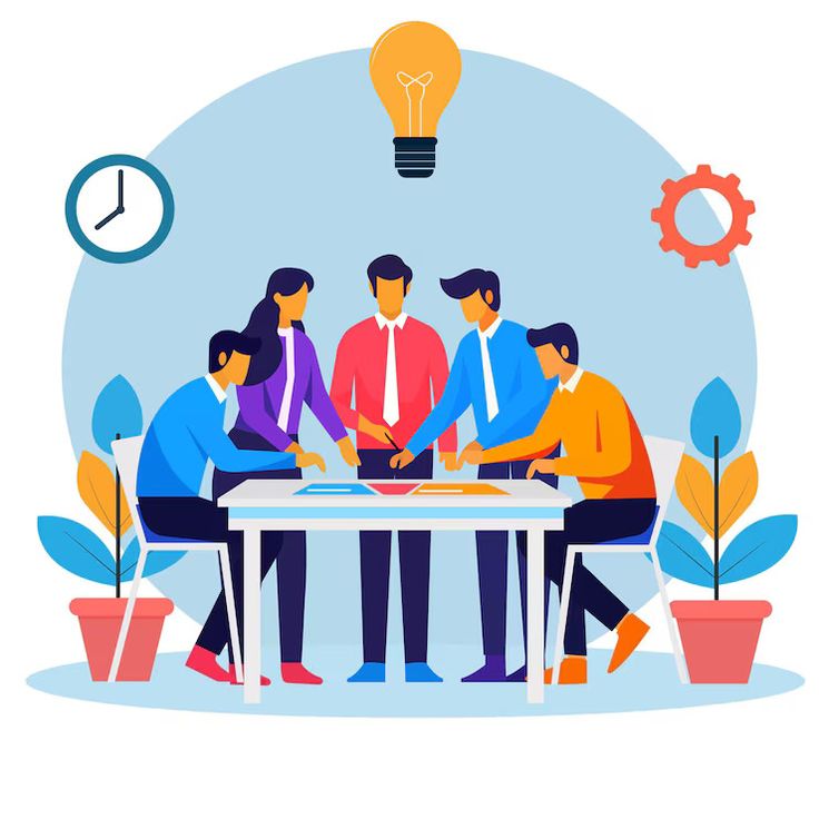 Ilustración central de Características